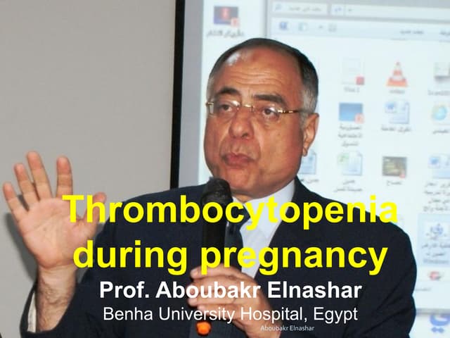 Thrombocytopenia during pregnancy