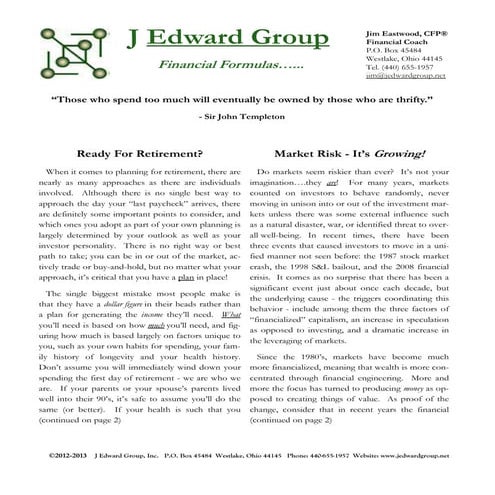 J. Edward Group November Newsletter