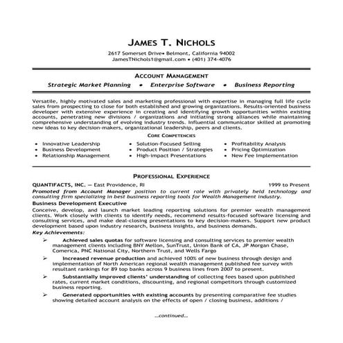 James T Nichols Resume