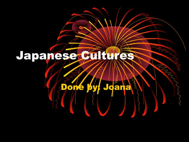 Japanese cultures fce project