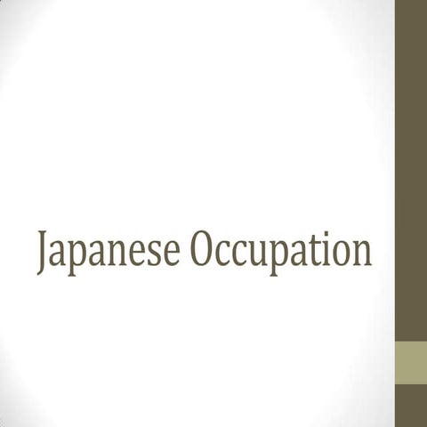 Japanese occupation