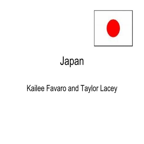Japan Powerpoint by Taylor Lacey and Kailee Favaro