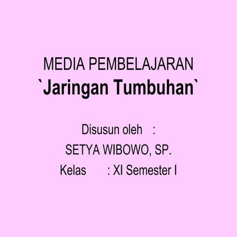 Jaringan tumbuhan
