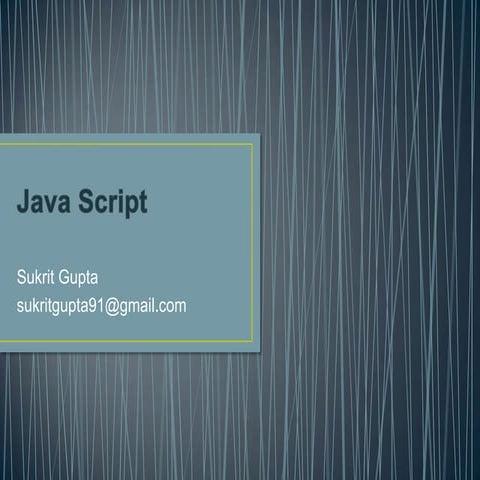 Java Script basics and DOM