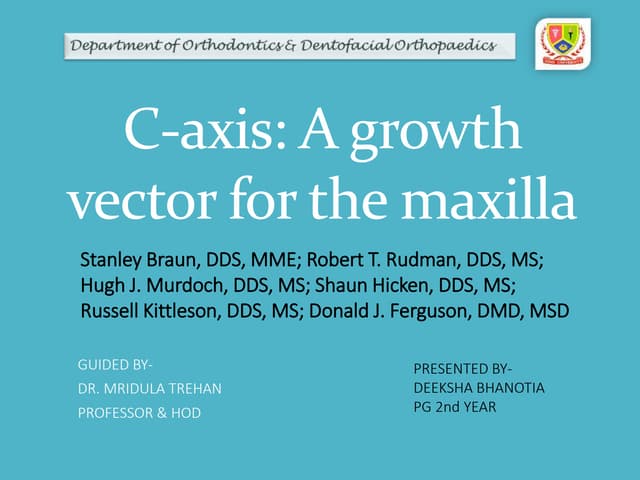 C Axis- A growth vector of maxilla