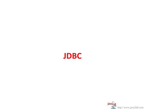 Jdbc architecture and driver types ppt