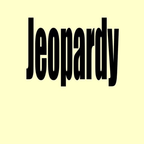 Jeopardy yr 8 clay