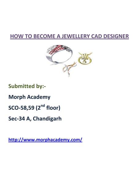 How to become a Jewellery CAD designer