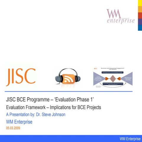 JISC BCE: Evaluation Phase 1