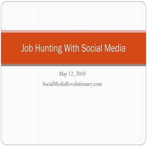 Job Hunting With Social Media