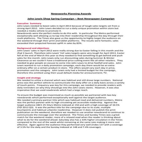 John Lewis – Shop Spring: Case Study