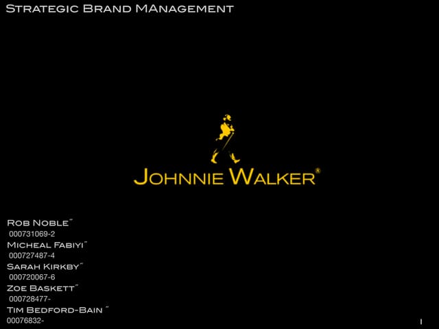 Johnnie Walker Brand Audit