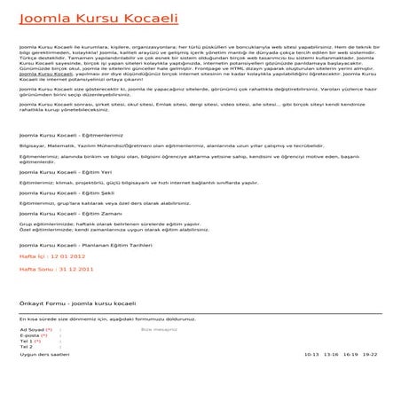 Joomla kursu-kocaeli