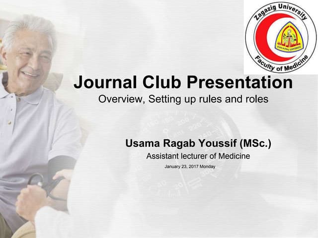 Journal club presentation, Dr Usama Ragab