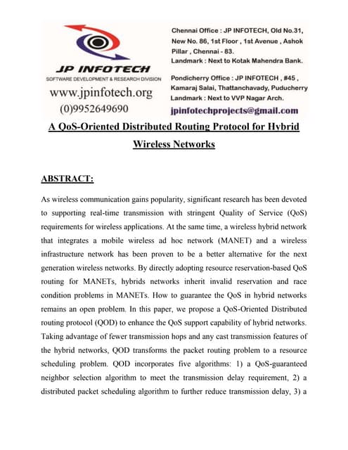 JPN1401  A QoS-Oriented Distributed Routing Protocol for Hybrid Wireless Netw...