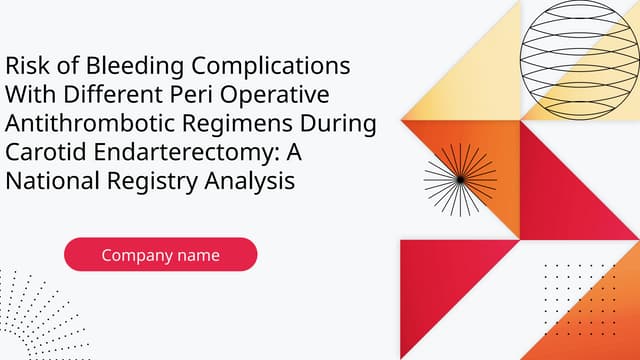 Risk of Bleeding Complications With Different Peri Operative Antithrombotic R...