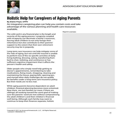 Holistic Help for Caregivers