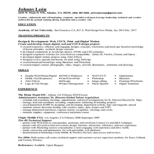 Johnny Leon Web, UI/UX, Graphic, Motion and Print Designer