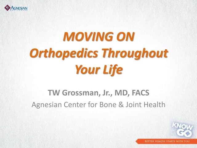 Agnesian HealthCare Know & Go Showcase: Orthopedic Services