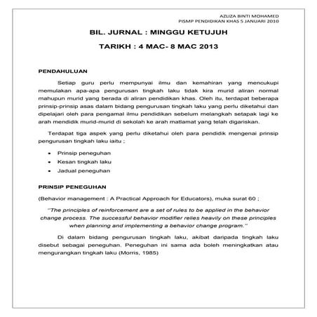 Jurnal minggu 7
