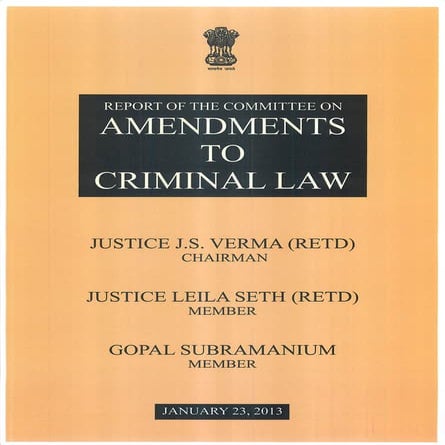 Justice JS Verma Committee Report