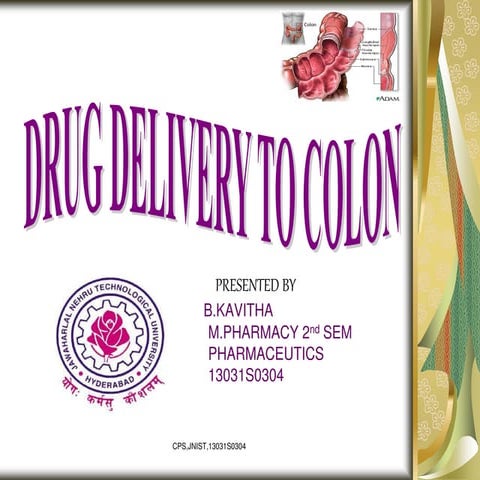 Drug Delivery To Colon