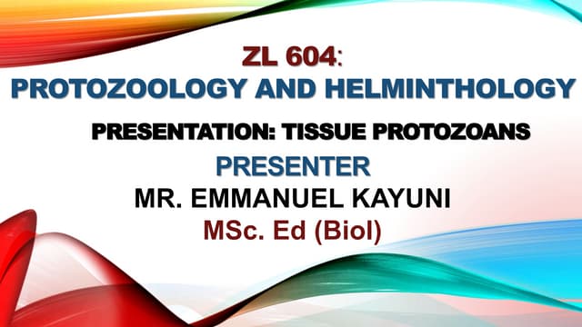 TISSUES PROTOZOANS (TOXOPLASMOSIS and ACANTHAMOEBIASIS)