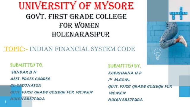 INDIAN FINANCIAL SYSTEM CODE