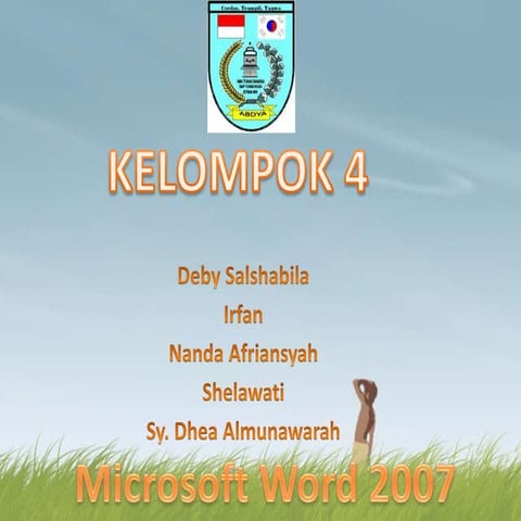 Microsoft Word 2007 Presentation untuk Siswa kelas X SMA