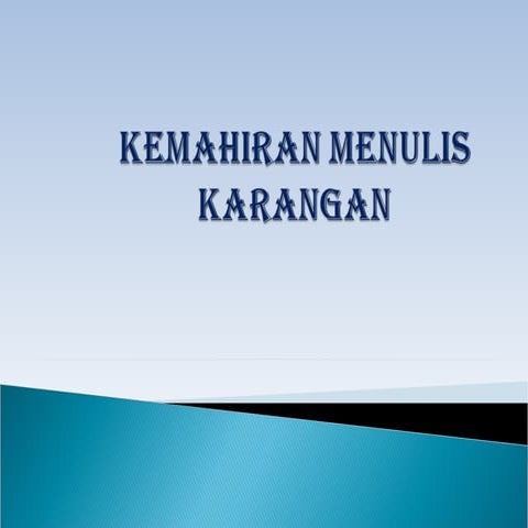Kemahiran mengarang