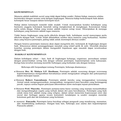 Kepemimpina nmakalah wors