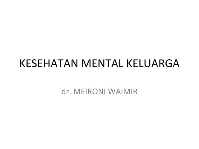 Kesehatan mental