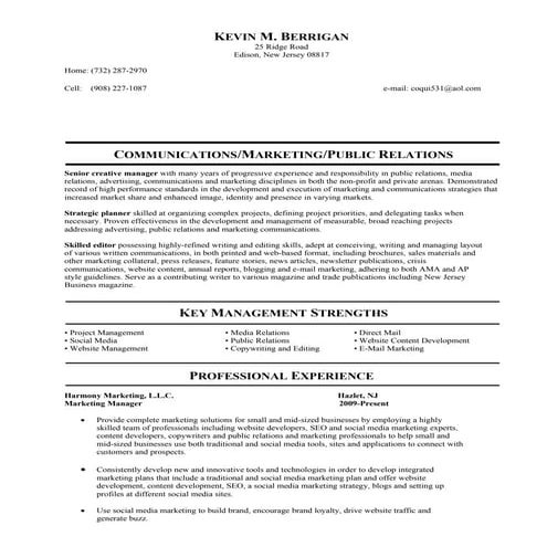 Kevin's resume   hc - media relations - update i
