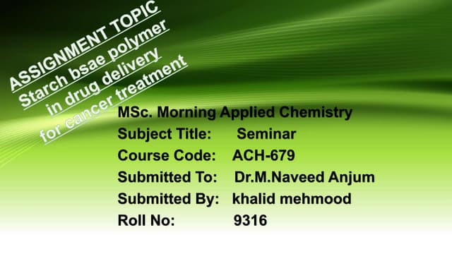 Starch Based biopolymer