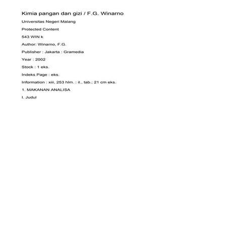 Kimia pangan dan gizi   f.g. winarno