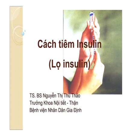 Tiêm insulin bằng kim tiêm