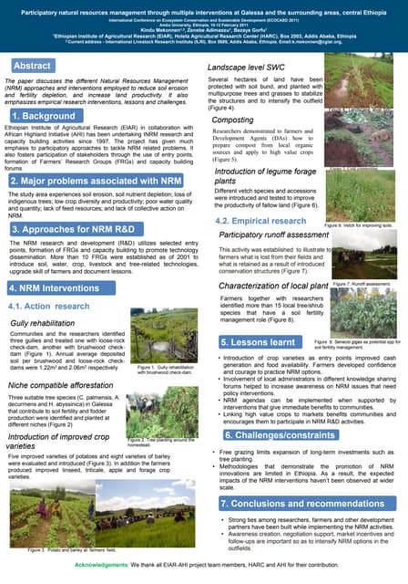 Participatory natural resources management through multiple interventions at ...