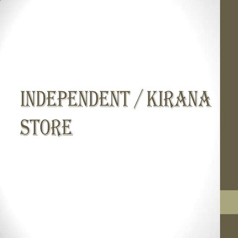 Kirana stores