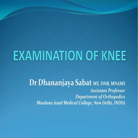 Knee examination