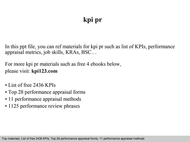 Kpi pr