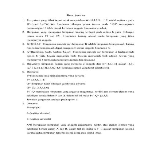 Kunci jawaban