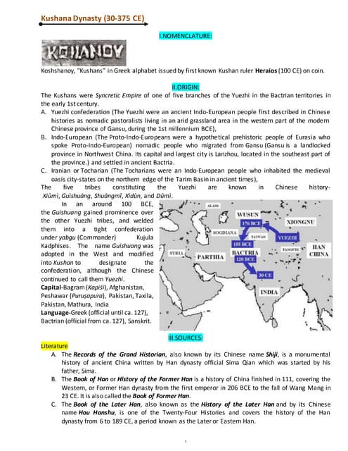 History of the Kushana Dynasty