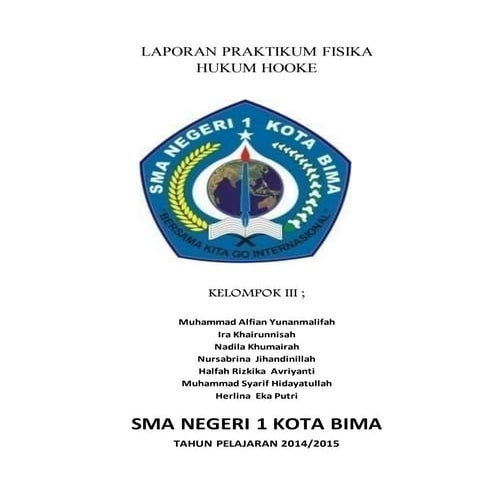 Laporan praktikum fisika Hukum Hooke