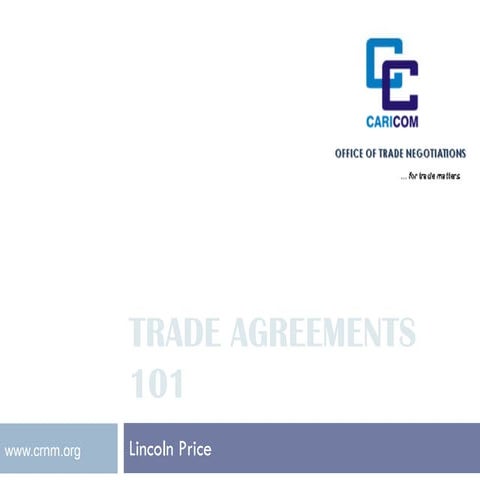 L. Price - Overview Of Trade Agreements