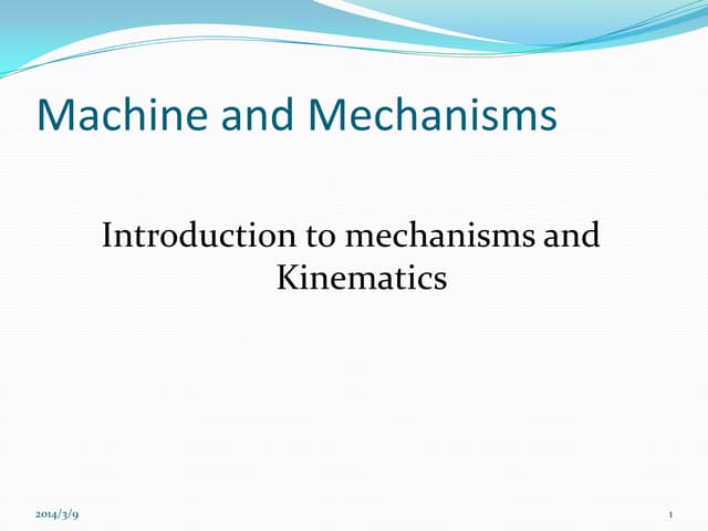  machine and mechanisms
