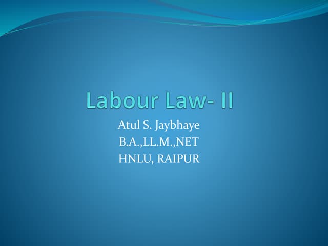 Labour law  ii