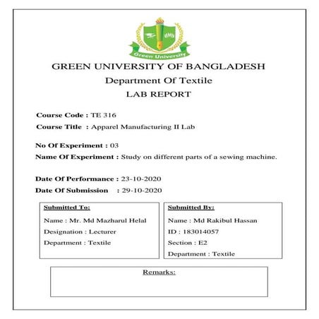 Study on different parts of a Sewing Machine | Parts of Sewing Machine | Work...