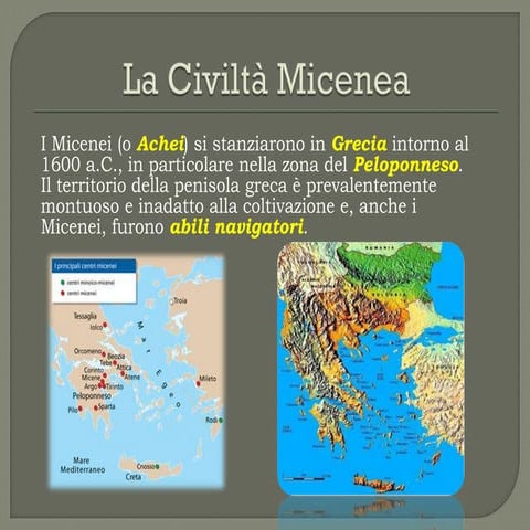 La civiltà micenea