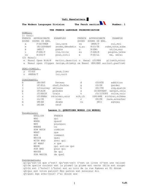 Learn french language