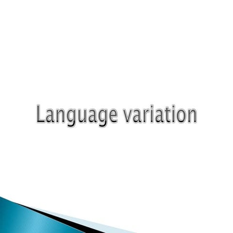 Language variation2003